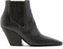 Casadei Vulcano Leren Texaanse Enkellaars Zwart Dames - Thumbnail 1