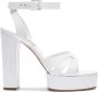 Casadei Witte Leren Plateau Sandaal White Dames - Thumbnail 1