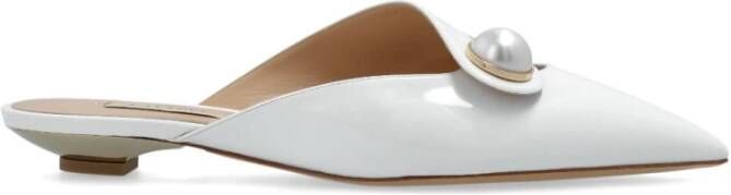 Casadei Witte sandalen met pareldetails