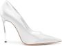 Casadei Zilveren Hak Sandalen Spiegel Finish - Thumbnail 1