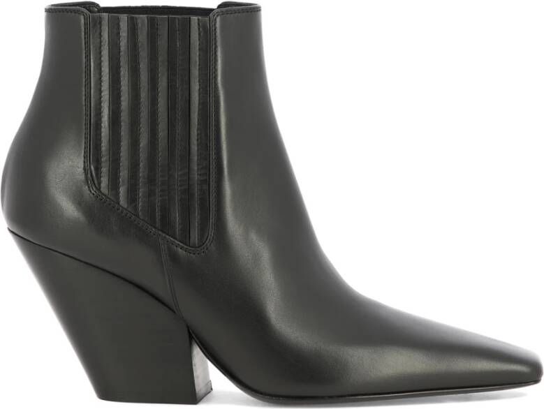 Casadei Zwarte Enkellaarzen Elegante Stijl