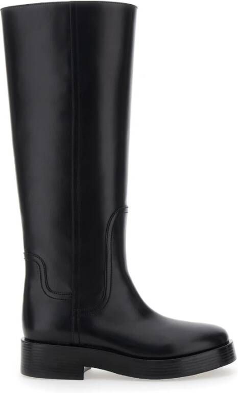 Casadei Zwarte kniehoge westernstijl laarzen Black Dames