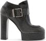 Casadei Zwarte leren Harley schoen met gebarsten effect Zwart Dames - Thumbnail 1