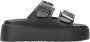 Casadei Zwarte leren sandalen met dubbele band - Thumbnail 1