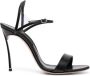 Casadei Zwarte leren sandalen met stalen hak - Thumbnail 1