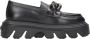 Casadei Zwarte Chain Chunky Mocassin Platte Schoenen Black Dames - Thumbnail 2