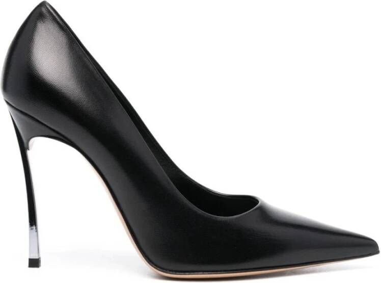 Casadei Zwarte sandalen met zilveren detail