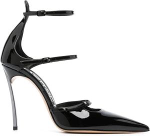 Casadei Zwarte Super Blade Rachel Leren Pumps Zwart Dames