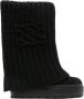 Casadei Zwarte Tricot Laarzen - Thumbnail 1