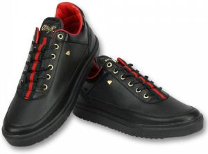 Cash Money Schoenen Kopen Heren Sneakers Mannen Line Black Green Red CMP11 Zwart Maten:
