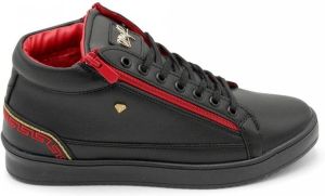 Cash Money Heren Sneaker Cesar Black Red- CMS98 Zwart Maten: