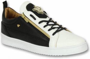 Cash Money Heren Schoenen Heren Sneaker Bee Black White Gold CMS97 Wit Zwart Maten: