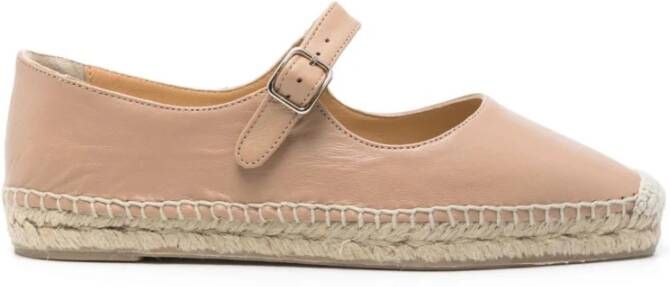 Castañer Beige Platte Schoenen met Gesp Sluiting
