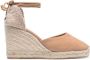 Castañer Beige Sandalen met Gevlochten Raffia Sleehak Beige Dames - Thumbnail 12