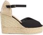 Castañer Zwarte Canvas Platform Wedge Espadrilles Black Dames - Thumbnail 1