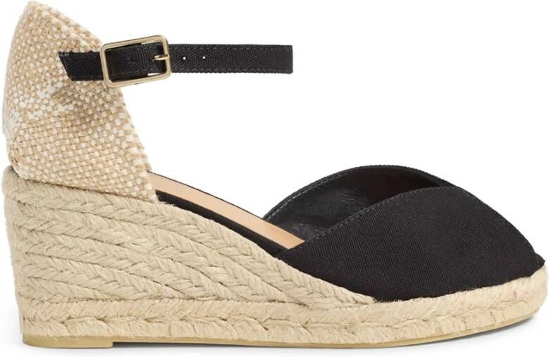 Castañer Bianca gecertificeerde katoenen espadrilles met striksluiting en 7 cm hak - Foto 2