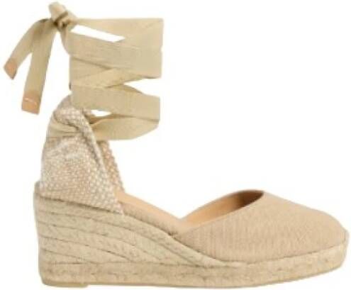 Castañer Biologisch Katoen Espadrilles Sandaal Beige Dames