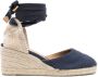 Castañer Handgemaakte Wedge Espadrilles met Lint Binden Blue Dames - Thumbnail 16