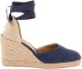 Castañer Blauwe Sleehak Espadrilles met Enkelbandjes Blue Dames - Thumbnail 5