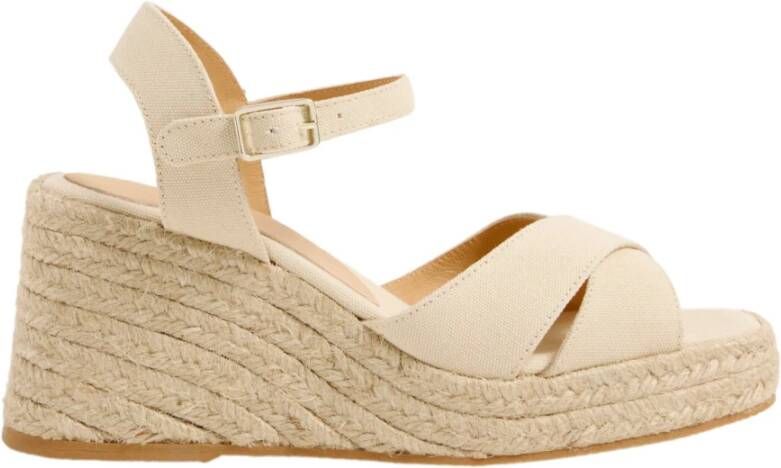 Castañer Blok Sandalen Thea Jute 001 Beige Dames
