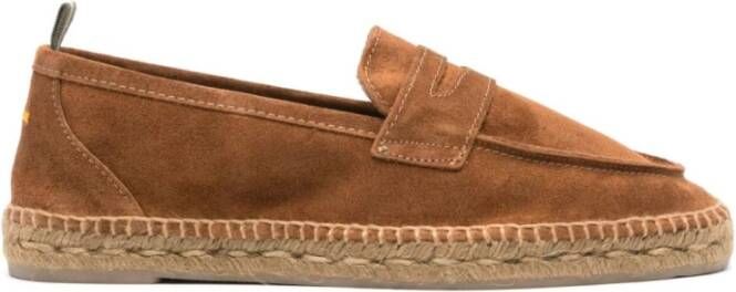 Castañer Bruine platte schoenen met gevlochten zool Brown Heren