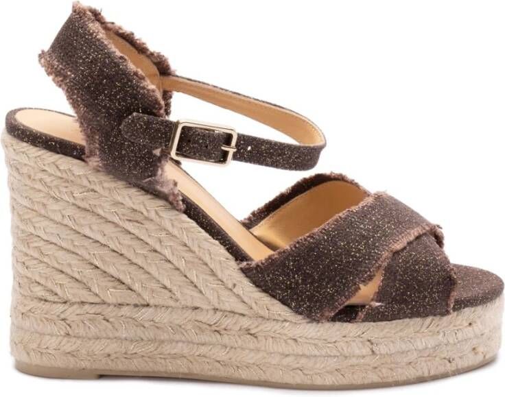 Castañer Bruine Sleehak Espadrilles Sandalen Brown Dames