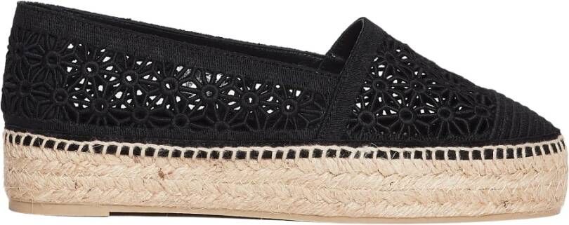 Castañer Canvas Sleehak Espadrilles Black Dames