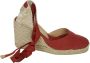 Castañer Carina 8 002 Sleehak Espadrilles Red Dames - Thumbnail 13