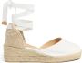 Castañer Carina -katoenen espadrilles met striksluiting en 5 cm sleehak. - Thumbnail 1