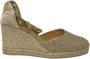 Castañer Beige Espadrille Sandalen met Raffia Sleehak Beige Dames - Thumbnail 13