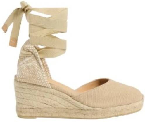 Castañer Biologisch Katoen Espadrilles Sandaal Beige Dames