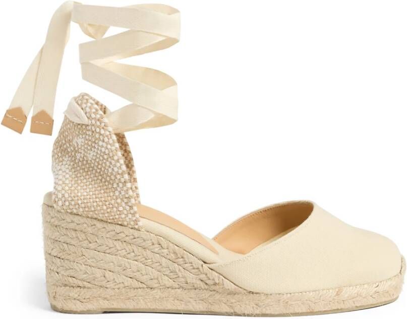 Castañer Carina 6 001 7 cm Wedges Beige Dames
