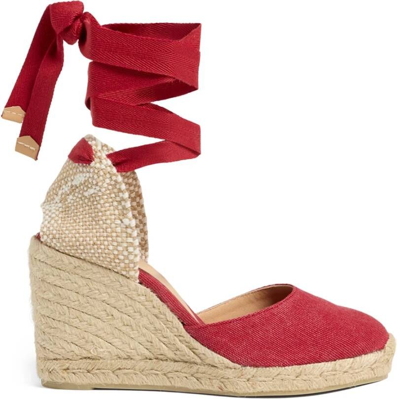 Castañer Carina 8 002 Sleehak Espadrilles Red Dames