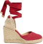 Castañer Carina 8 002 Sleehak Espadrilles Red Dames - Thumbnail 1