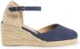 Castañer Carol gewassen katoenen espadrilles met enkelbandje met zijdelingse metalen gesp en 7 cm sleehak. - Thumbnail 1