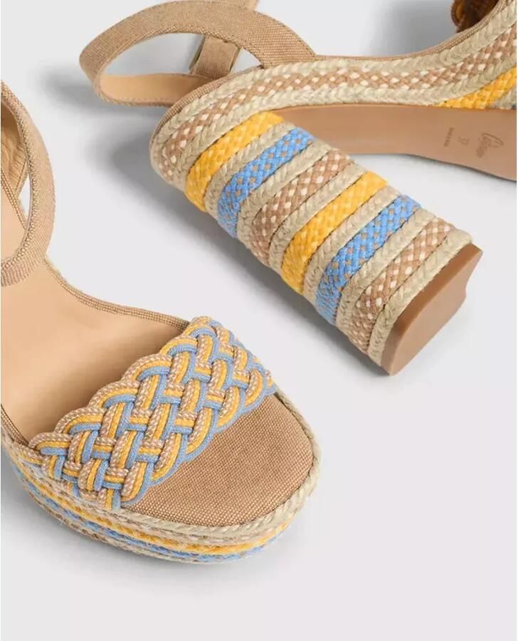 Castañer Kleurrijke Platform Sandalen Anne Beige Dames - Foto 2