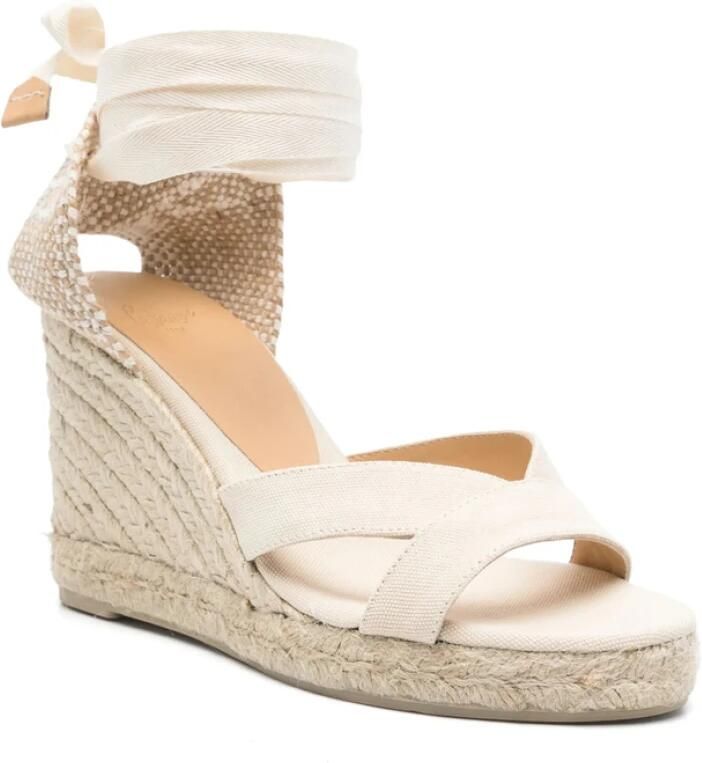 Castañer Beige Sleehak Schoenen met Striksluiting - Foto 2