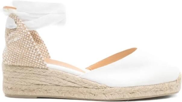 Castañer Carina -katoenen espadrilles met striksluiting en 5 cm sleehak. - Foto 3