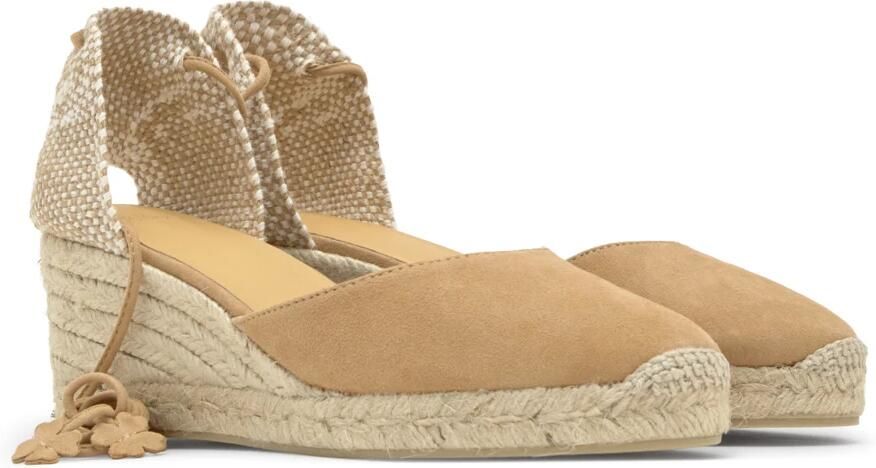 Castañer Cognac Wedge Espadrilles met Leren Bandjes Brown Dames - Foto 7