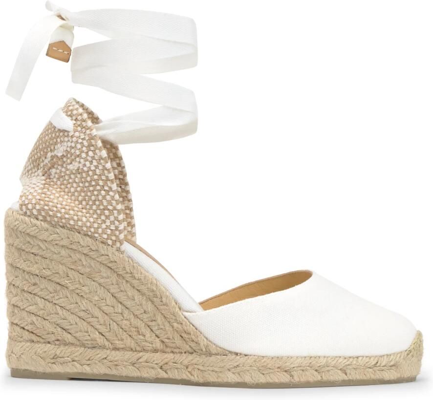Castañer Witte Espadrille Sneakers met Enkelveters White Dames - Foto 3