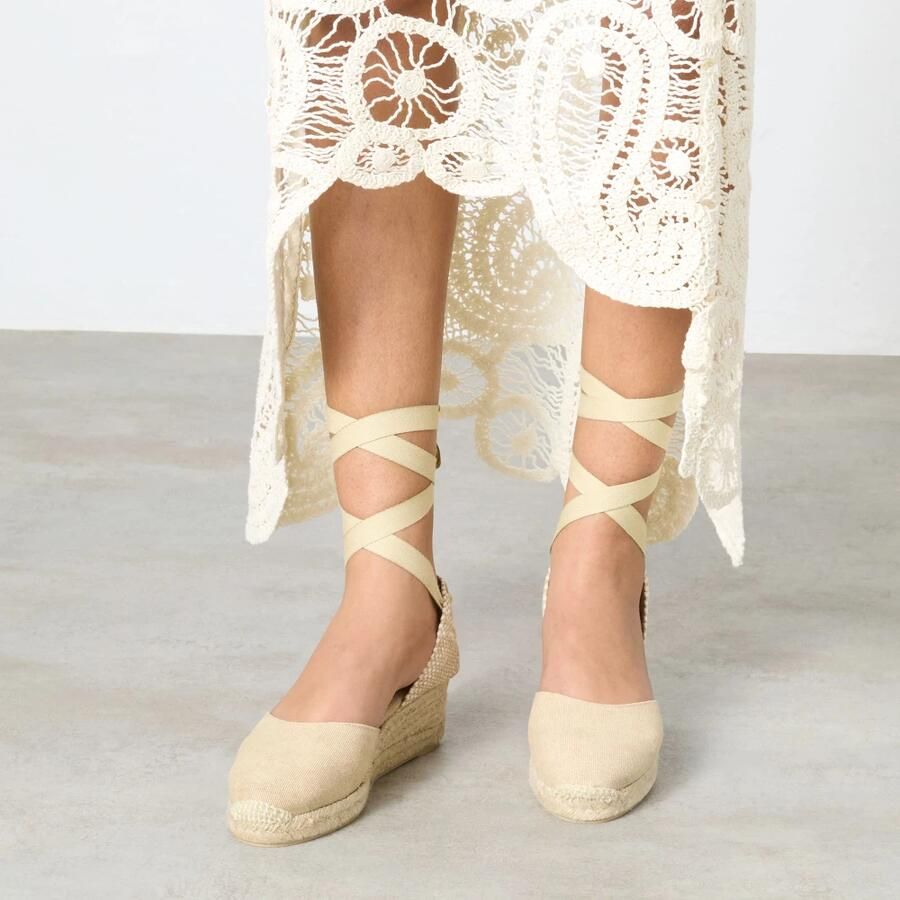 Castañer Carina Wedge Espadrilles Beige Dames - Foto 2