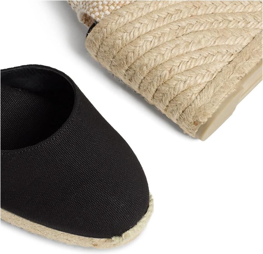 Castañer Zwarte Espadrille Sneakers met Enkelveters Black Dames