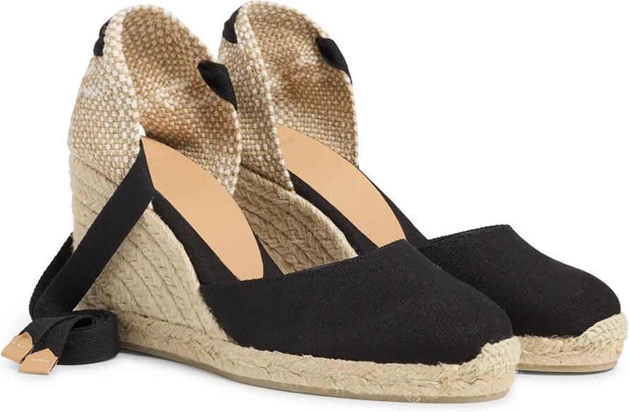 Castañer Zwarte Espadrille Sneakers met Enkelveters Black Dames - Foto 7