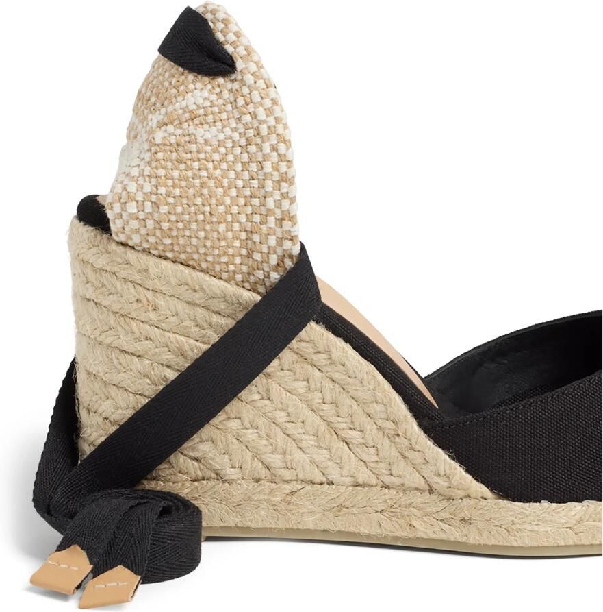 Castañer Zwarte Espadrille Sneakers met Enkelveters Black Dames - Foto 3