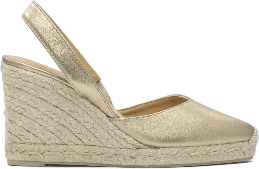 Castañer Gouden Espadrille Sleehak Sandalen - Foto 2