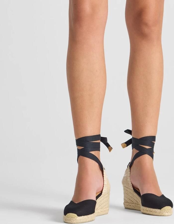 Castañer Alpargata MET 9 CM Sleehak Black Dames - Foto 6