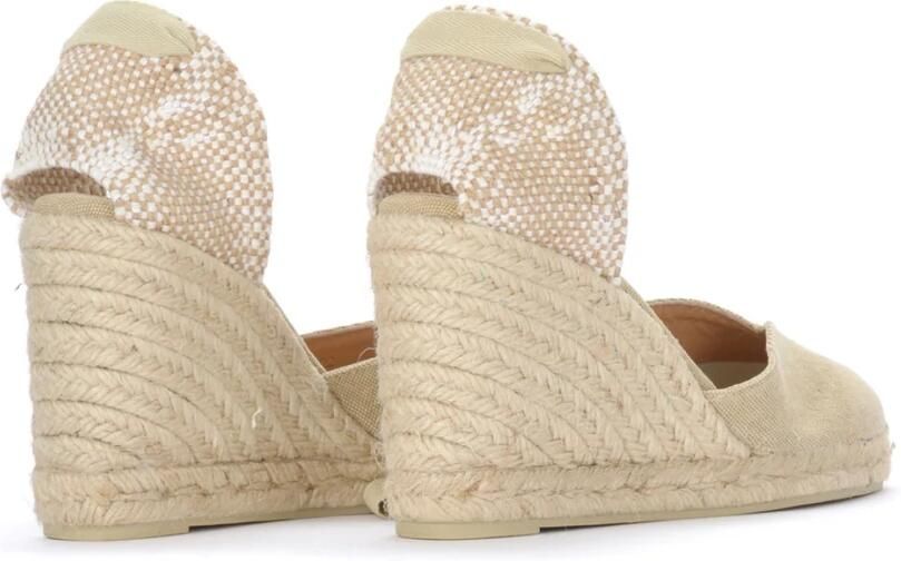 Castañer V-vormige Wedge Espadrilles met Strik Beige Dames - Foto 6