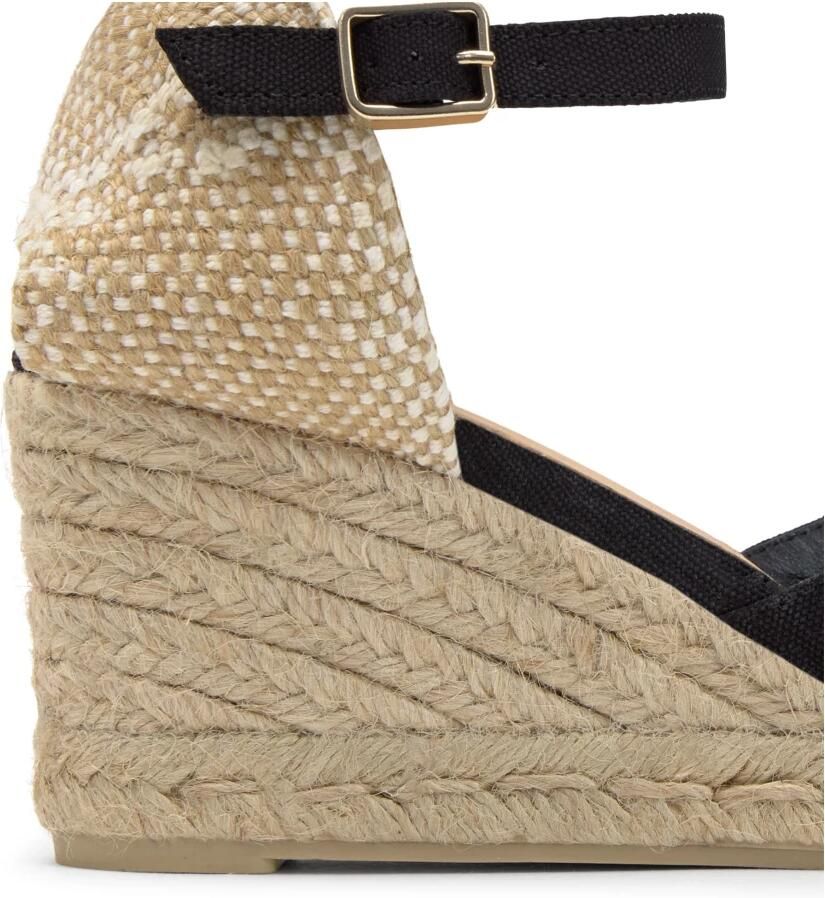 Castañer Zwarte Espadrille Sleehak Sandalen Black Dames - Foto 3