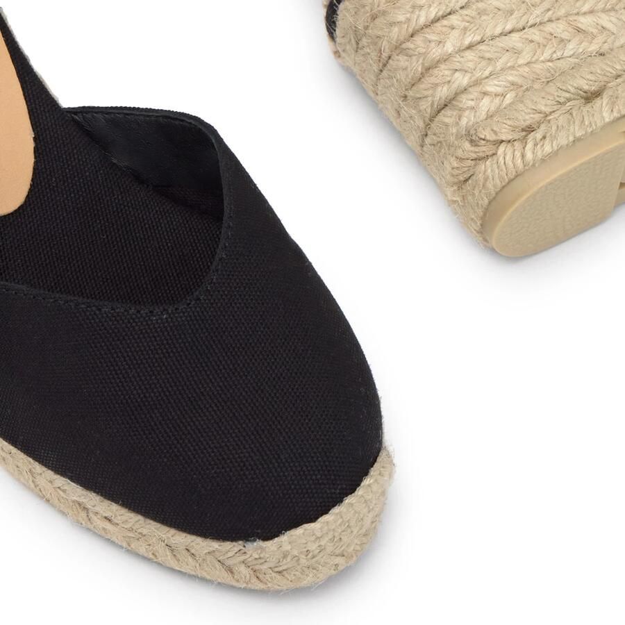 Castañer Zwarte Espadrille Sleehak Sandalen Black Dames - Foto 2