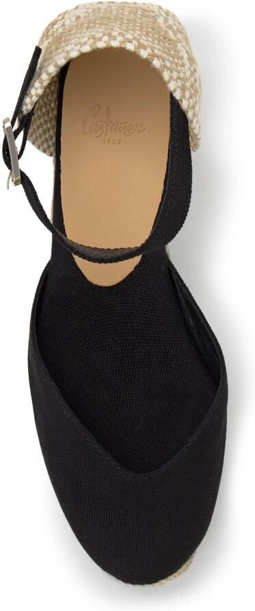 Castañer Zwarte Espadrille Sleehak Sandalen Black Dames - Foto 6